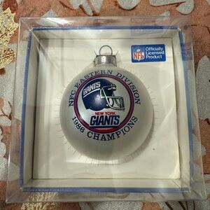 NFL Giants 1986 Champions Ornament - Blue and Red
